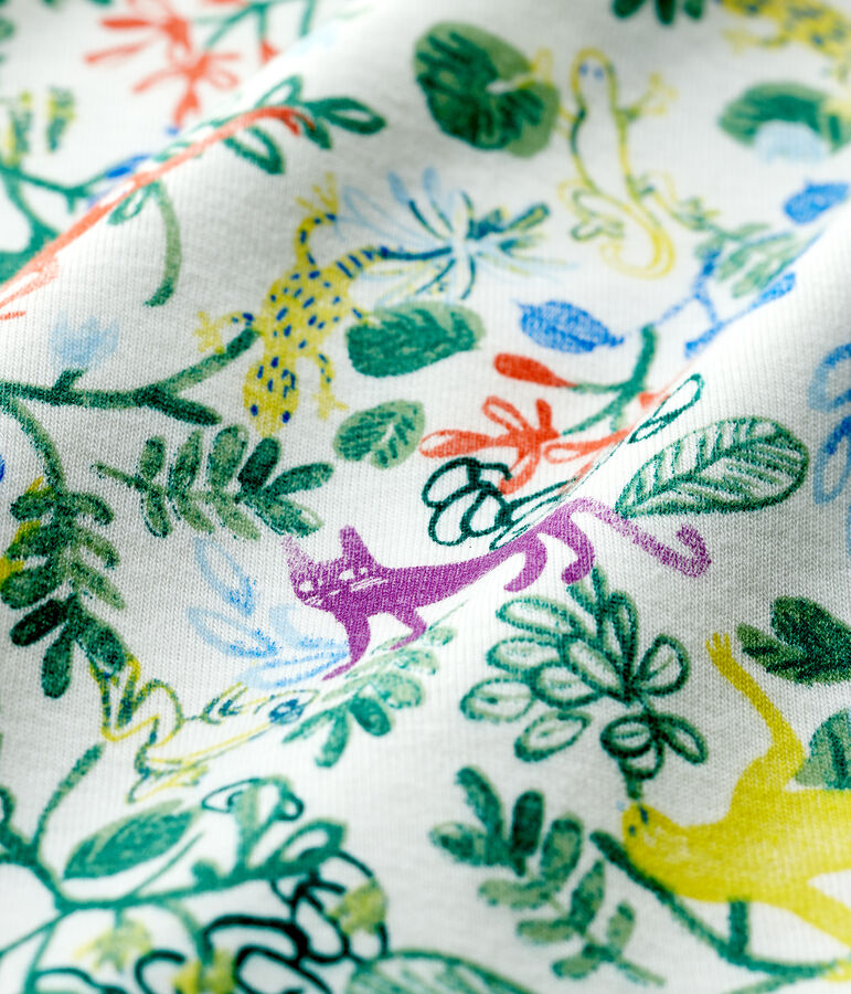 Dors-bien jungle b&eacute;b&eacute; en coton blanc MARSHMALLOW/blanc MULTICO