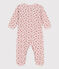 Dors-bien fleur bébé en velours rose SALINE/blanc MULTICO