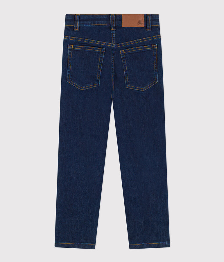 Pantalon droit denim enfant gar&ccedil;on bleu DENIM BRUT