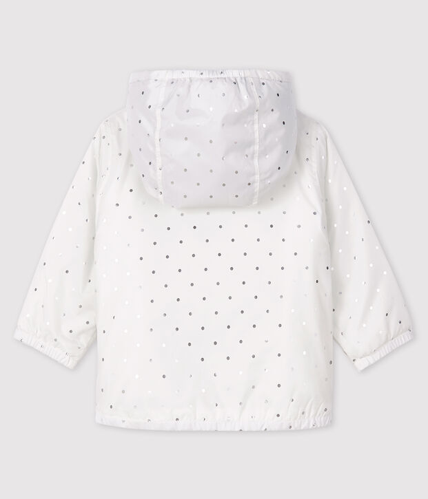 Blouson b&eacute;b&eacute; fille/gar&ccedil;on imprim&eacute; blanc/gris