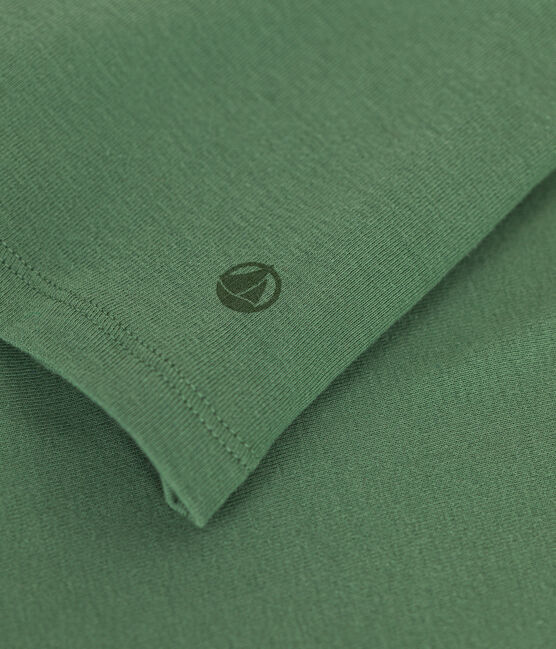 Tee-shirt L'ICONIQUE col rond en coton Femme vert PALMERAIE