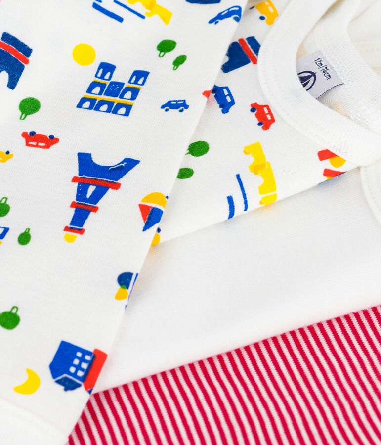 Lot de bodies manches longues en coton imprim&eacute; b&eacute;b&eacute; variante 1