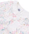 Pyjama petite fille en tubique blanc MARSHMALLOW/blanc MULTICO