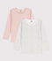 Lot de 2 tee-shirts manches longues petite fille en coton variante 1