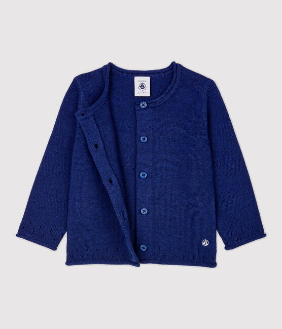 Cardigan en tricot bébé bleu MAJOR