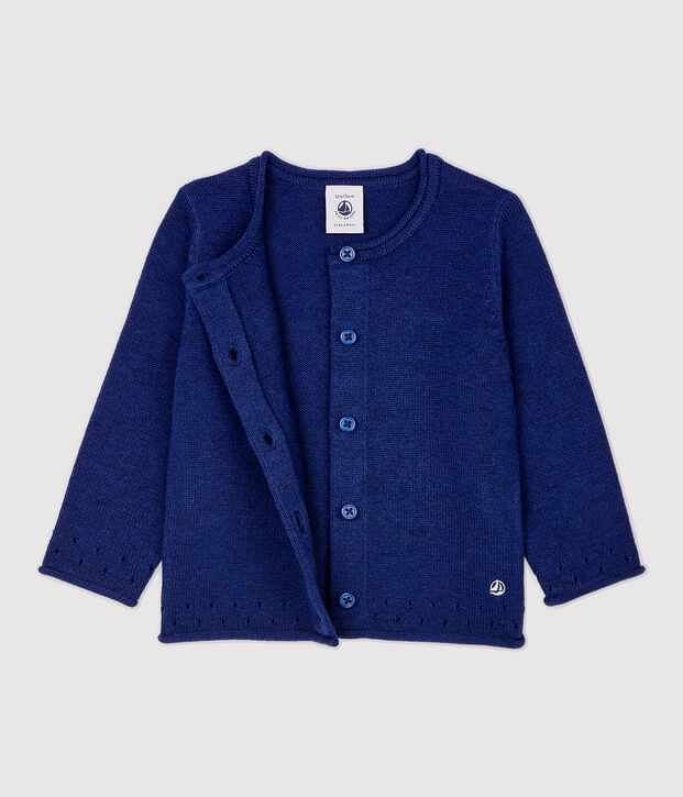 Cardigan en tricot b&eacute;b&eacute; bleu