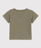Tee-shirt manches courtes bébé en jersey flammé vert MARECAGE