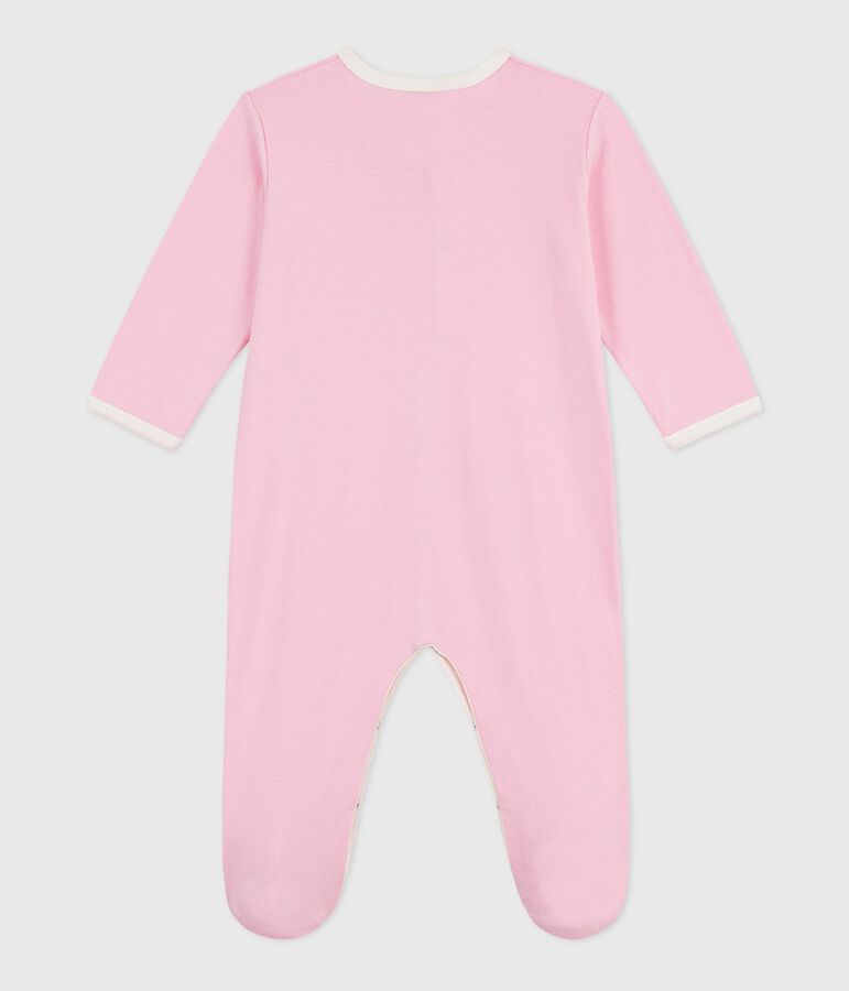 Pyjama b&eacute;b&eacute; en coton uni rose MARQUISE