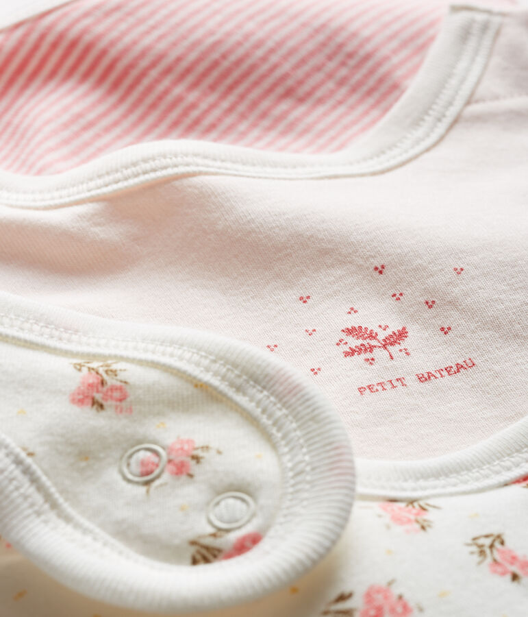 Lot de trois bavoirs b&eacute;b&eacute; en c&ocirc;te multicouleur