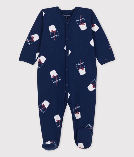 Dors bien bébé en coton biologique Tajinebanane x Petit Bateau bleu MEDIEVAL/blanc MULTICO