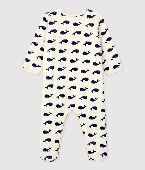 Dors-bien bébé en velours beige MONTELIMAR/bleu MEDIEVAL