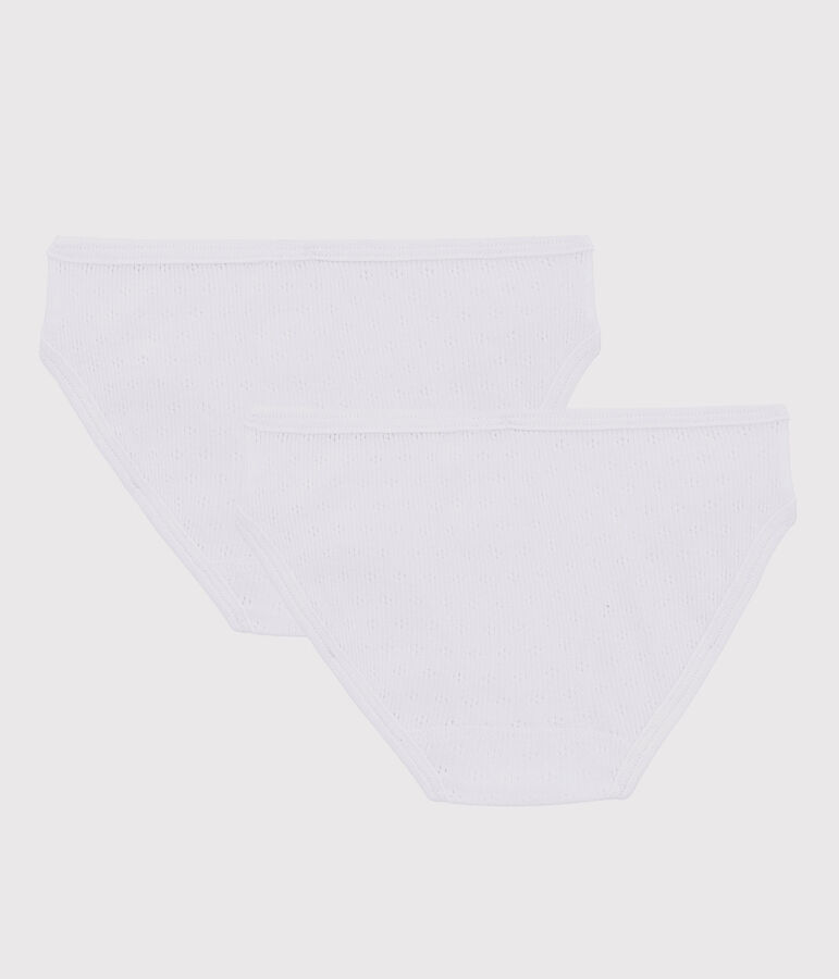 Lot de 2 culottes ajour&eacute;es fille multicouleur