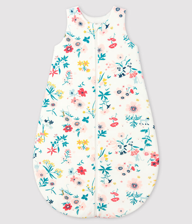 Gigoteuse b&eacute;b&eacute; fille en velours blanc/multicouleur