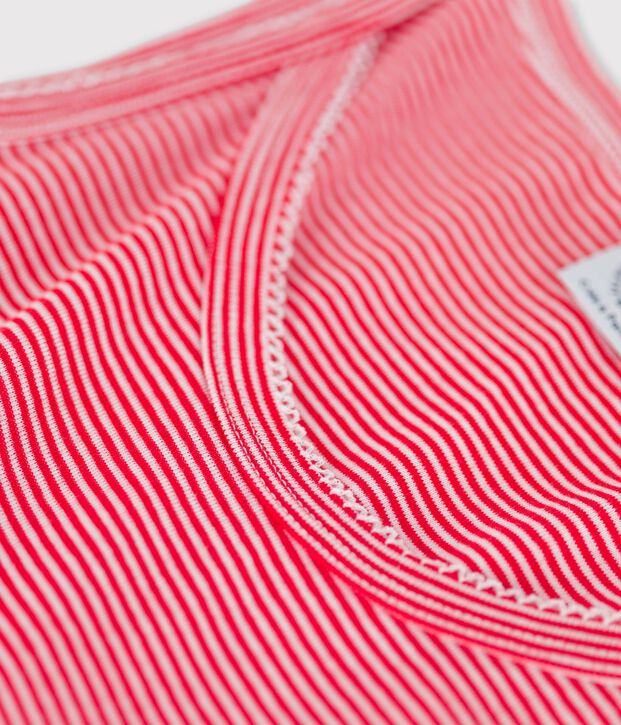 Nuisette en coton Femme rouge/blanc