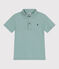 Polo enfant en coton à manches courtes uni vert PAUL
