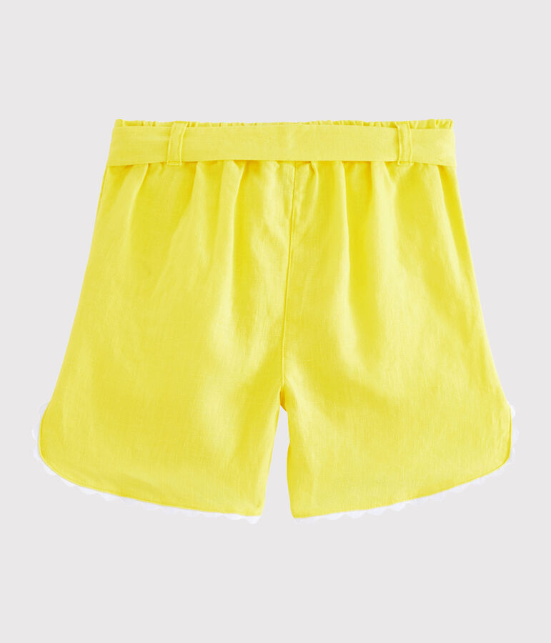 Bermuda enfant fille jaune