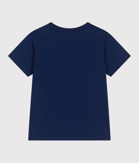 Teeshirt enfant en coton manches courtes imprimé bleu MEDIEVAL