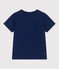 Teeshirt enfant en coton manches courtes imprimé bleu MEDIEVAL