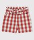 Short vichy en popeline enfant fille