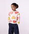 Sweatshirt enfant en coton imprim&eacute; c&oelig;urs blanc/multicouleur