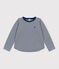 Tee-shirt manches longues en tubique enfant fille / garçon bleu MEDIEVAL/ MONTELIMAR