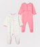 Lot de 2 dors-bien bébé fille en velours variante 1