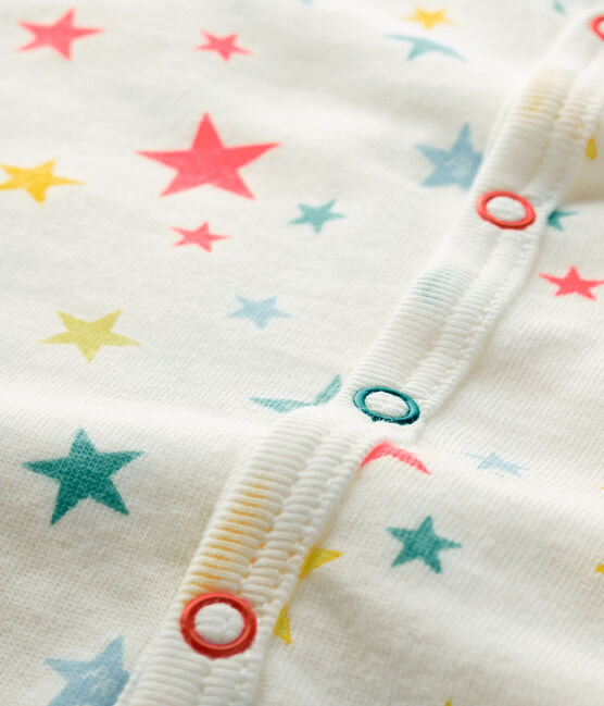 Dors bien sans pieds bébé en tubique blanc MARSHMALLOW/blanc MULTICO