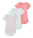 Lot de 3 bodies bébé fille manches courtes