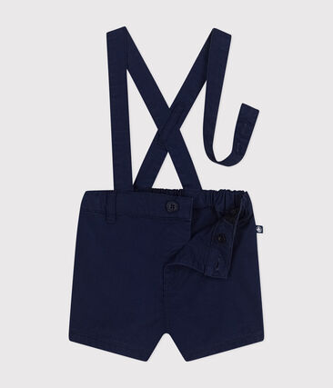Salopette courte en serge bébé (Petit Bateau) - Image 1