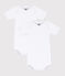 Lot de 2 bodies blancs manches courtes bébé variante 1