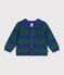 Cardigan b&eacute;b&eacute; en tricot laine et coton ray&eacute; multicouleur/vert