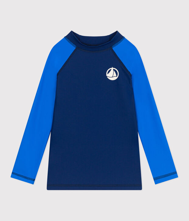Tee-shirt anti-UV enfant bleu