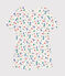Pyjama short et tee-shirt en coton motif Paris femme blanc MARSHMALLOW/bleu MEDIEVAL/ MULTICO