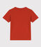 Tee-shirt manches courtes en coton enfant garçon rouge HARISSA