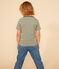 Tee-shirt rayé en jersey léger enfant garçon vert CROCO/ AVALANCHE