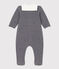 Pyjama bébé milleraie en velours bleu SMOKING/blanc MARSHMALLOW