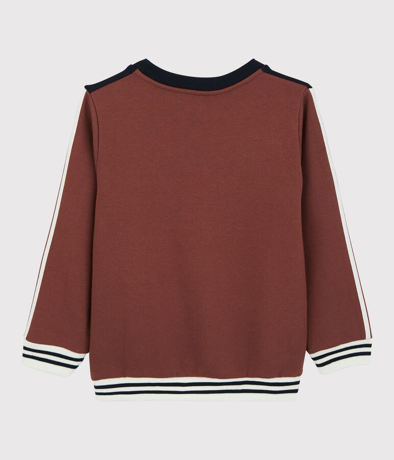 Sweatshirt en molleton enfant gar&ccedil;on orange MADRAS