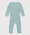 Body jambes longues bébé en laine et coton vert PAUL