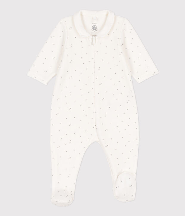 Dors-bien &eacute;toiles en velours blanc/gris