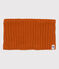 Snood bébé en tricot doublé en polaire recyclée marron RUSTY