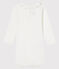 Body manches longues avec collerette bébé fille blanc MARSHMALLOW