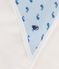Carré de bain bébé en coton bleu TOUDOU/ ALASKA