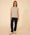 Tee-shirt LE DROIT col rond en coton Femme AVALANCHE/ CROCO
