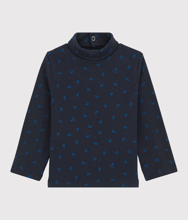 Sous pull en coton b&eacute;b&eacute; bleu/bleu