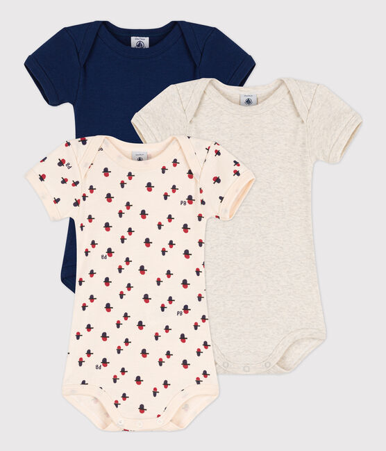 Lot de 3 bodies manches courtes bébé en coton variante 1