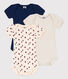 Lot de 3 bodies manches courtes bébé en coton