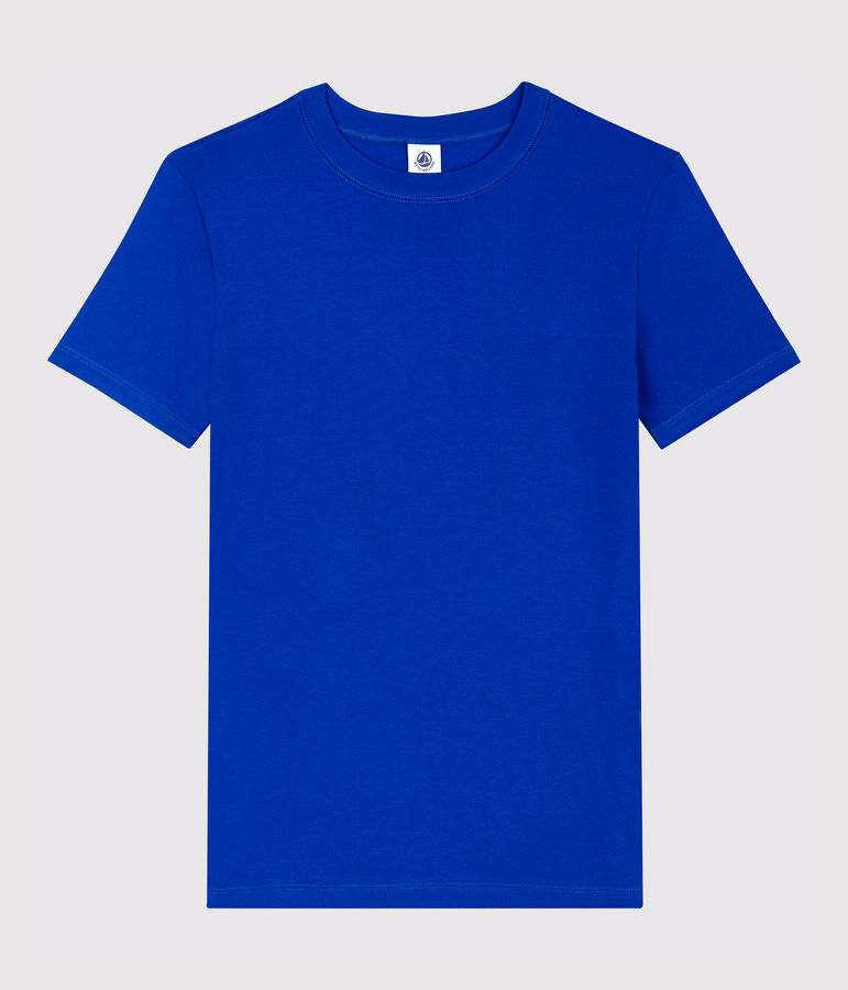 T-shirt col rond iconique en coton Femme bleu