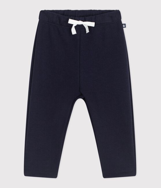 Pantalon de jogging bébé en coton uni bleu SOIR