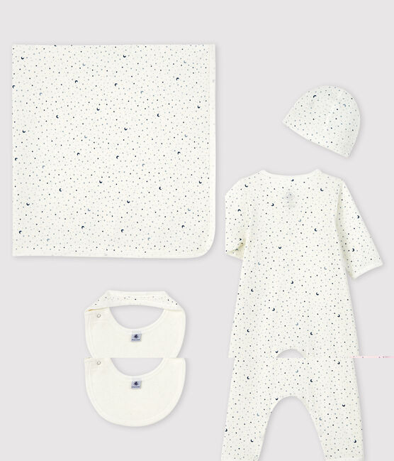 Coffret cadeau naissance bébé garçon en côte variante 1