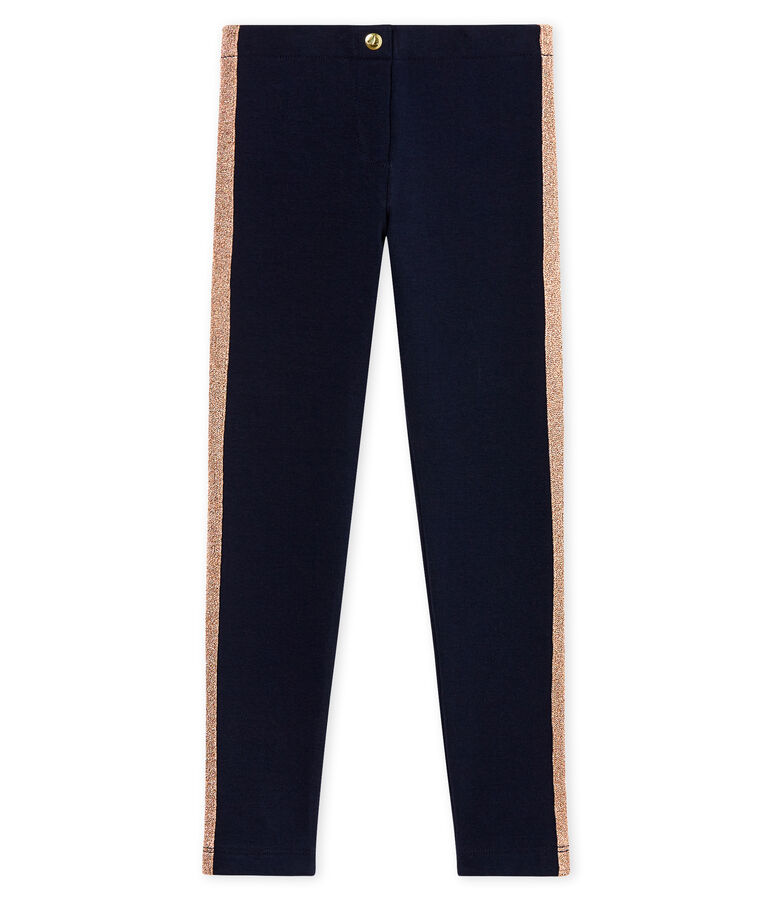 Pantalon lycra enfant fille bleu/rose